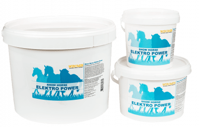 Zoom bild av Show Horse Elektro Power, elektrolyt för häst, elektrolyter, natrium, klorid, kalium, magnesium , salter, svettförlust